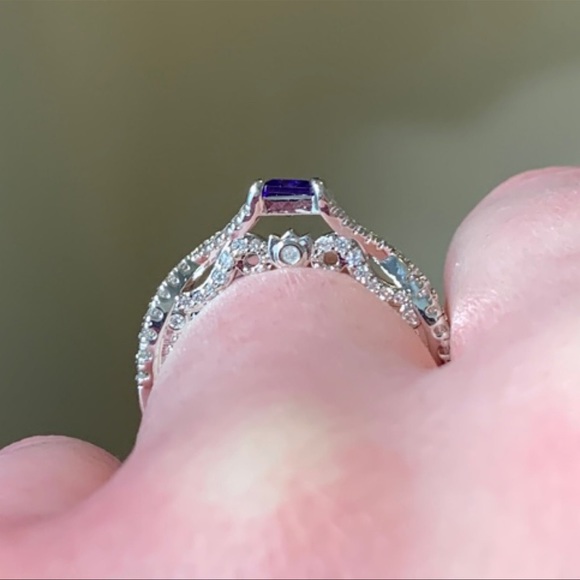 Ring Bomb Party Amethyst and White Topaz Ring - Size 9 - Picture 8 of 9